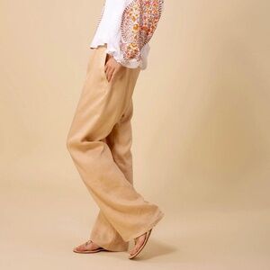 NWT Hale Bob beige linen pants size s